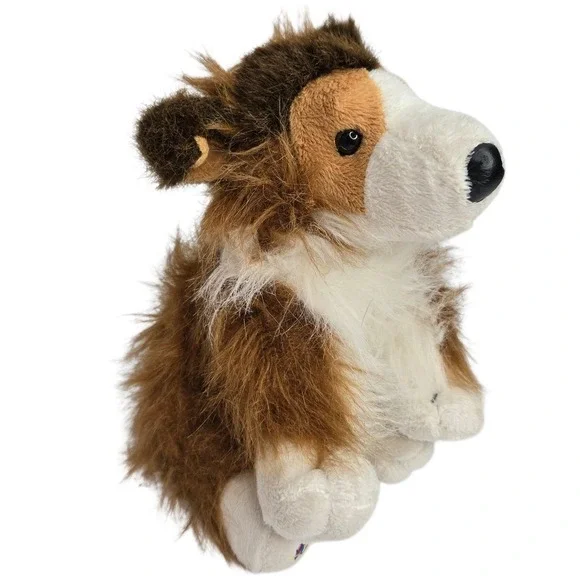 Ganz Webkinz Collie Dog Puppy HM149 9" Retired 2007 No Code Stuffed Animal Plush - Picture 7 of 10